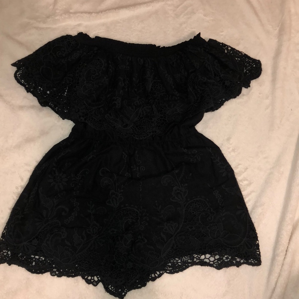 Black Lacey Romper